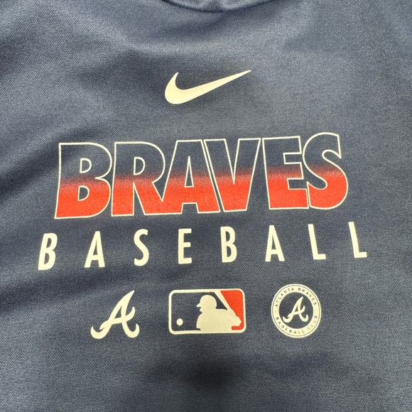 Nike Braves Baseball Hoodie - Navy - Picture 3 of 6